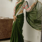 Trendy Saree Georgette Green Embroidered Saree