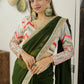 Trendy Saree Georgette Green Embroidered Saree