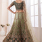 Lehenga Choli Net Green Sequins Lehenga Choli