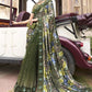 Trendy Saree Imported Net Green Embroidered Saree