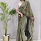 Classic Net Green Fancy Work Saree