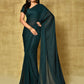 Trendy Saree Fancy Fabric Green Digital Print Saree