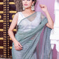 Classic Net Green Fancy Work Saree