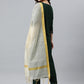Salwar Suit Faux Crepe Poly Silk Green Plain Salwar Kameez