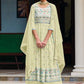 Palazzo Salwar Suit Faux Georgette Green Embroidered Salwar Kameez