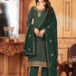 Straight Salwar Suit Faux Georgette Green Embroidered Salwar Kameez