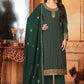 Straight Salwar Suit Faux Georgette Green Embroidered Salwar Kameez