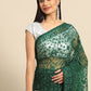 Casual Net Green Embroidered Saree