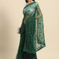 Casual Net Green Embroidered Saree