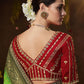 Designer Silk Green Bandhej Saree
