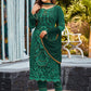 Salwar Suit Faux Georgette Green Embroidered Salwar Kameez