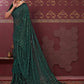 Classic Net Green Embroidered Saree