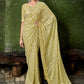Classic Jacquard Silk Green Foil Print Saree