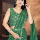 Classic Georgette Green Jacquard Work Saree