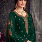 Salwar Suit Georgette Green Embroidered Salwar Kameez