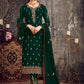 Salwar Suit Georgette Green Embroidered Salwar Kameez