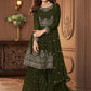 Salwar Suit Georgette Green Embroidered Salwar Kameez