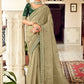 Classic Georgette Green Embroidered Saree