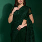 Classic Georgette Green Diamond Saree