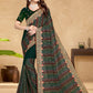 Designer Georgette Green Embroidered Saree