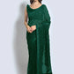 Designer Georgette Green Sequins Saree