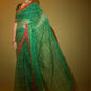 Trendy Saree Georgette Green Foil Print Saree