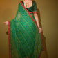 Trendy Saree Georgette Green Foil Print Saree