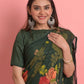 Trendy Saree Georgette Green Floral Patch Saree