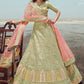 Lehenga Choli Organza Green Embroidered Lehenga Choli