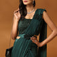 Contemporary Imported Green Plain Saree