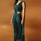 Contemporary Imported Green Plain Saree