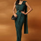Contemporary Imported Green Plain Saree