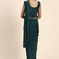 Contemporary Imported Green Plain Saree