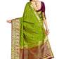 Trendy Saree Kanjivaram Silk Green Zari Saree