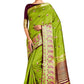 Trendy Saree Kanjivaram Silk Green Zari Saree