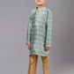 Kurta Pyjama Polly Cotton Green Fancy Work Kids