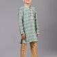 Kurta Pyjama Polly Cotton Green Fancy Work Kids