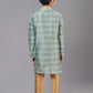 Kurta Pyjama Polly Cotton Green Fancy Work Kids