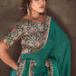 Trendy Saree Organza Silk Green Lace Saree