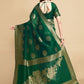 Classic Linen Green Jacquard Work Saree
