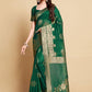 Classic Linen Green Jacquard Work Saree