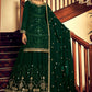 Lehenga Choli Georgette Green Embroidered Lehenga Choli