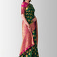 Contemporary Kanjivaram Silk Green Zari Saree