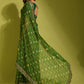 Contemporary Chiffon Georgette Green Embroidered Saree