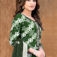 Straight Salwar Suit Cotton Green Print Salwar Kameez