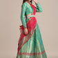 Lehenga Choli Jacquard Silk Green Print Lehenga Choli