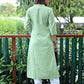 Pant Style Suit Blended Cotton Green Embroidered Salwar Kameez