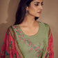 Pant Style Suit Muslin Green Embroidered Salwar Kameez