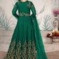 Anarkali Suit Net Green Embroidered Salwar Kameez