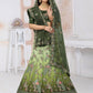 Lehenga Choli Net Green Embroidered Lehenga Choli